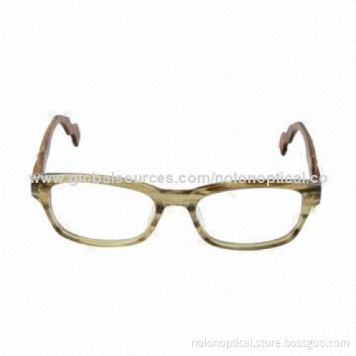 Acetate Optical Frames with Wooden Temple, OEM Orders Welcomed